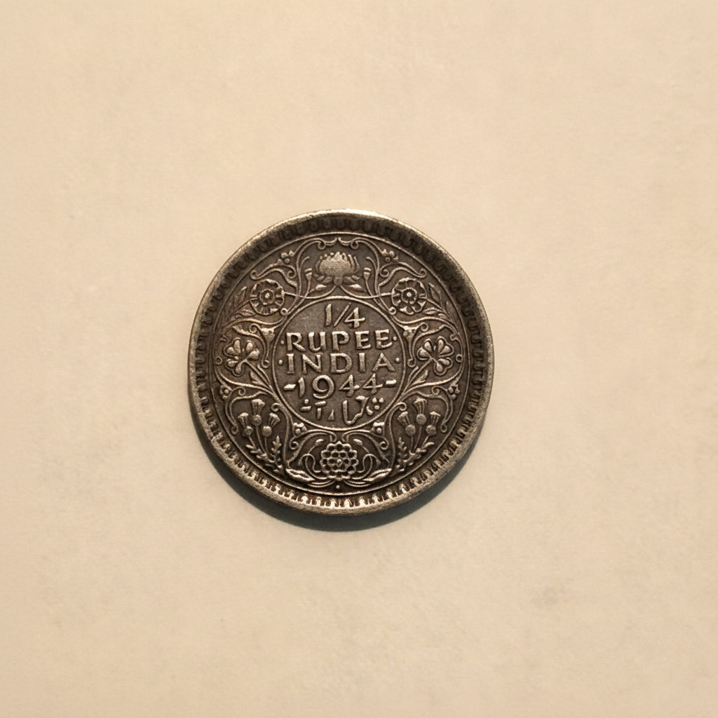 1/4 de roupie 1944 en argent 500 Inde britannique