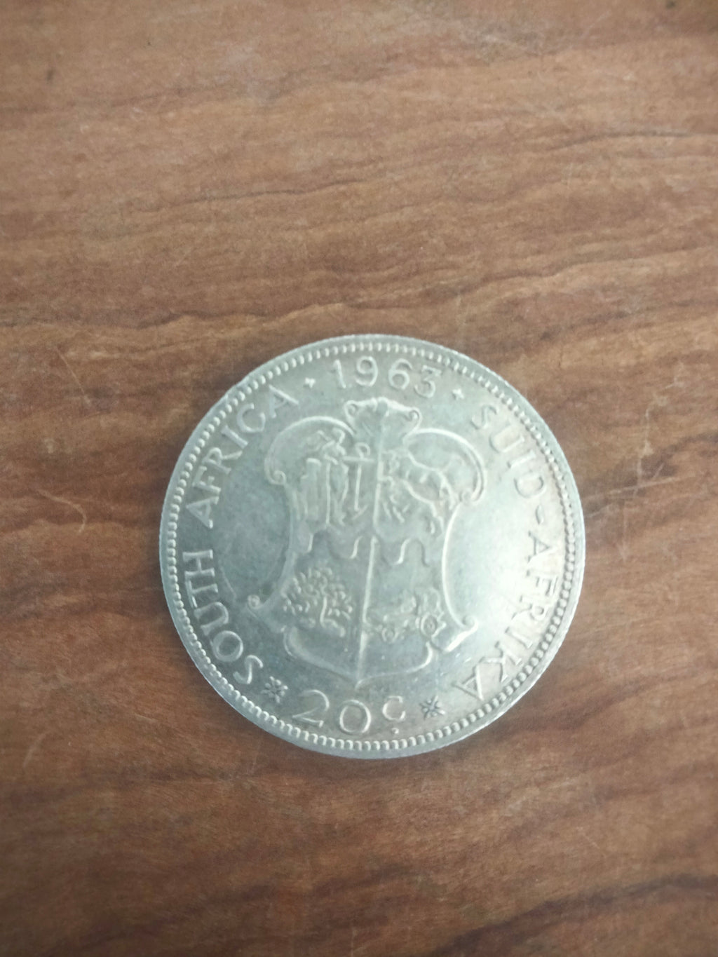 20 cents sud-africains 1963 en argent