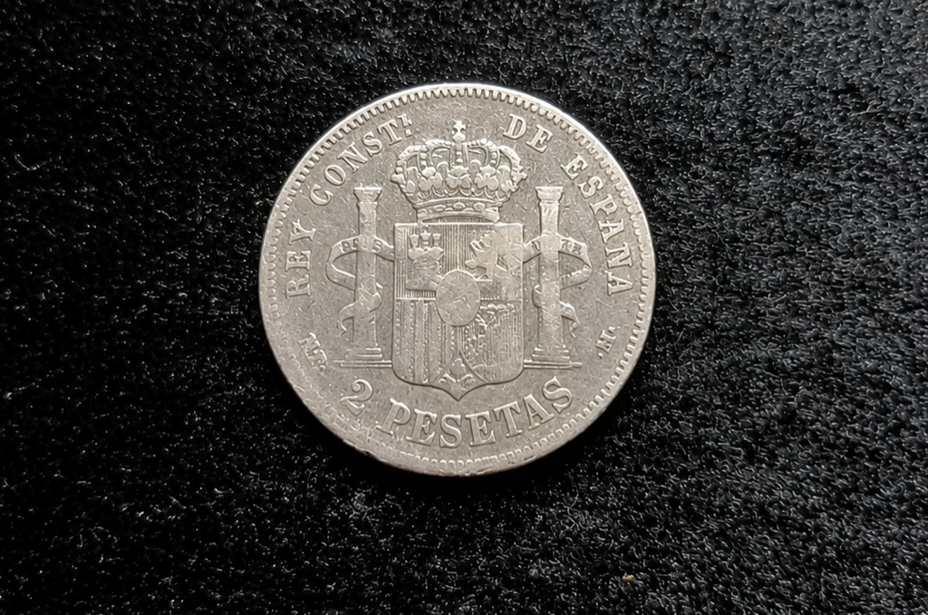 2 pesetas Alfonso XIII 1889 El Pelón